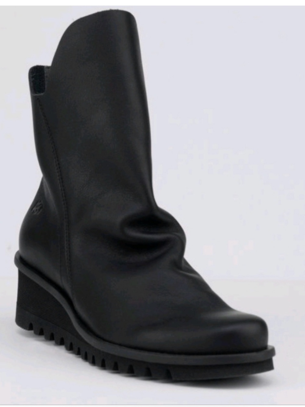 Loints of Holland Black Leather Wedge Ankle Boots Women's Size 36 (or U.S. 6)